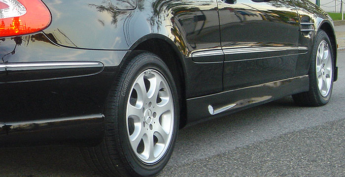 Custom Mercedes CLK  Coupe Side Skirts (2003 - 2009) - $340.00 (Part #MB-053-SS)
